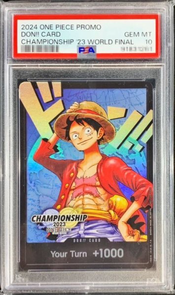 画像1: 〔PSA10鑑定済〕ドン!!カード(英語/CS2023ワールドファイナル/モンキー・D・ルフィ)【-】{-} (1)